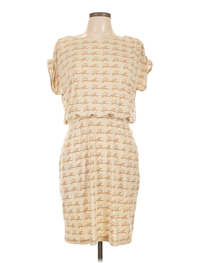 Pre-owned Calvin Klein Casual Dress In Tan
