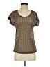 Vanity Brown Short Sleeve Top Size S - photo 1