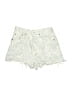 Zara Paisley Ivory Denim Shorts Size 4 - photo 1