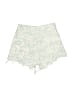 Zara Paisley Ivory Denim Shorts Size 4 - photo 2