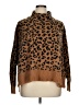 Glamour 100% Acrylic Animal Print Brown Turtleneck Sweater Size XL - photo 1