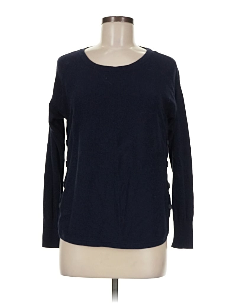 Pre-owned Crown & Ivy Long Sleeve T-shirt In Blue
