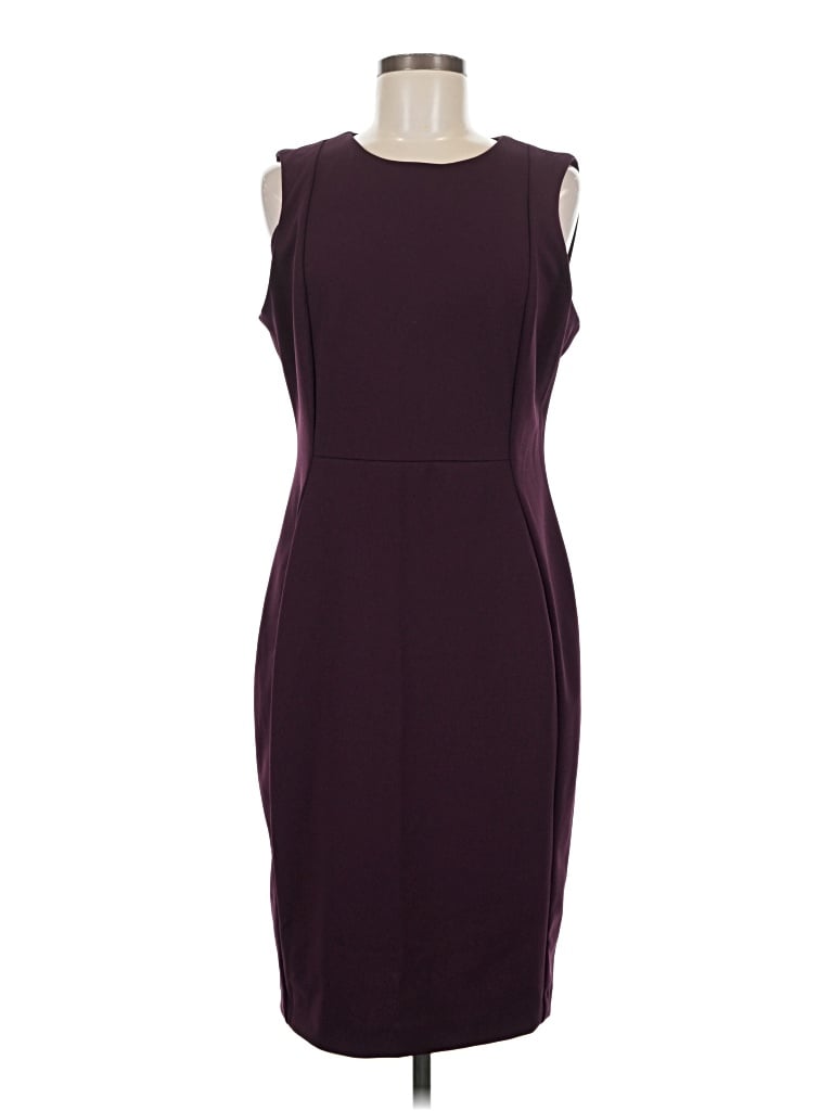 Pre-owned Calvin Klein Cocktail Dress In Burgundy