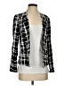 Ella Moss 100% Rayon Checkered-gingham Silver Blazer Size S - photo 1