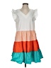 THML 100% Cotton Color Block White Casual Dress Size S - photo 1