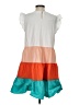 THML 100% Cotton Color Block White Casual Dress Size S - photo 2