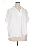 Beacon 100% Rayon White Short Sleeve Blouse Size XL - photo 1