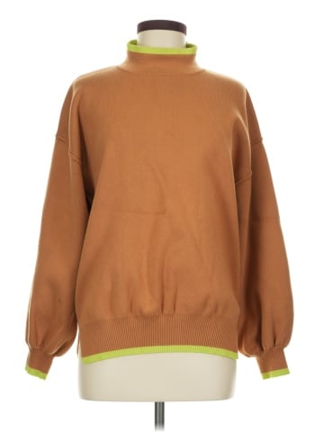 Flat White Turtleneck Sweater (view 1)