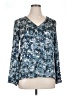 Waverly Grey 100% Polyester Blue Long Sleeve Blouse Size XL - photo 1
