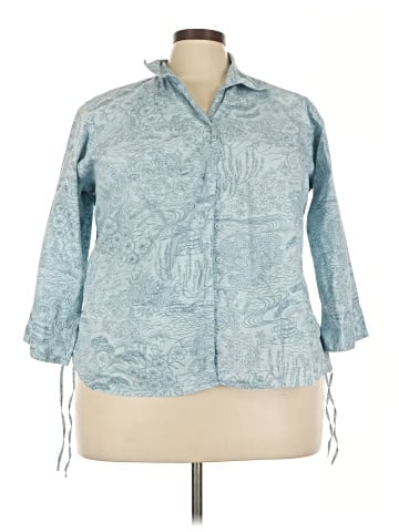 Millenium 3/4 Sleeve Button-Down Shirt (view 1)