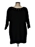 Le Suit Separates 100% Cotton Black 3/4 Sleeve Top Size L - photo 1