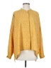 Koch 100% Polyester Polka Dots Yellow Long Sleeve Blouse Size XS - photo 1
