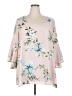 Status by Chenault 100% Polyester Pink 3/4 Sleeve Blouse Size 2X - photo 1