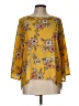 Papermoon 100% Polyester Yellow 3/4 Sleeve Blouse Size L - photo 1