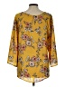 Papermoon 100% Polyester Yellow 3/4 Sleeve Blouse Size L - photo 2