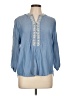 Rose and Rose 100% Polyester Blue 3/4 Sleeve Blouse Size L - photo 1