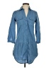 Prototype Blue 3/4 Sleeve Button-Down Shirt Size S - photo 1