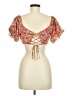 Wild Fable Orange Short Sleeve Blouse Size M - photo 2