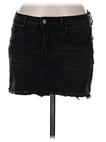 rise Denim Skirt (view 1)