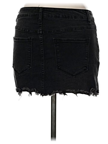 rise Denim Skirt (view 2)
