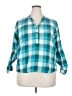 Riders by Lee Teal 3/4 Sleeve Blouse Size XXL - photo 1