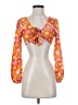 Lily 100% Rayon Orange 3/4 Sleeve Blouse Size S - photo 1