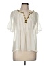 H&M Ivory Short Sleeve Blouse Size 6 - photo 1