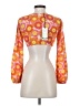 Lily 100% Rayon Orange 3/4 Sleeve Blouse Size S - photo 2