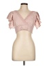 Love Tree Pink Short Sleeve Blouse Size L - photo 1