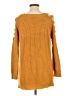 Questions 100% Acrylic Yellow Pullover Sweater Size L - photo 2