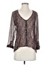 Kirra 100% Polyester Gray 3/4 Sleeve Blouse Size XS - photo 1