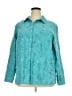 Sag Harbor Stars Teal Long Sleeve Button-Down Shirt Size 2X - photo 1
