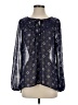 item... 100% Polyester Blue Long Sleeve Blouse Size S - photo 1