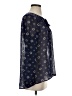 item... 100% Polyester Blue Long Sleeve Blouse Size S - photo 4