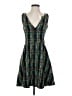 Slate & Willow 100% Polyester Plaid Green Cocktail Dress Size 4 - photo 1