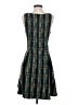 Slate & Willow 100% Polyester Plaid Green Cocktail Dress Size 4 - photo 2