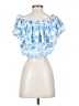 Flying Tomato Floral Blue Short Sleeve Blouse Size S - photo 2