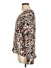 I.N. Studio Animal Print Brown Long Sleeve Top Size L - photo 5