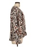 I.N. Studio Animal Print Brown Long Sleeve Top Size L - photo 4