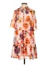 H&M 100% Polyester Floral Orange Casual Dress Size S - photo 1