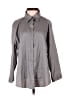 Bill Blass Solid Gray Long Sleeve Button-Down Shirt Size M - photo 1