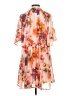 H&M 100% Polyester Floral Orange Casual Dress Size S - photo 2