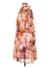 H&M 100% Polyester Floral Orange Casual Dress Size S - photo 5