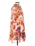 H&M 100% Polyester Floral Orange Casual Dress Size S - photo 4