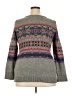 Chaps Print Gray Pullover Sweater Size 2X - photo 2