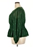 Torrid 100% Polyester Green Long Sleeve Blouse Size 2X Plus (2) - photo 5