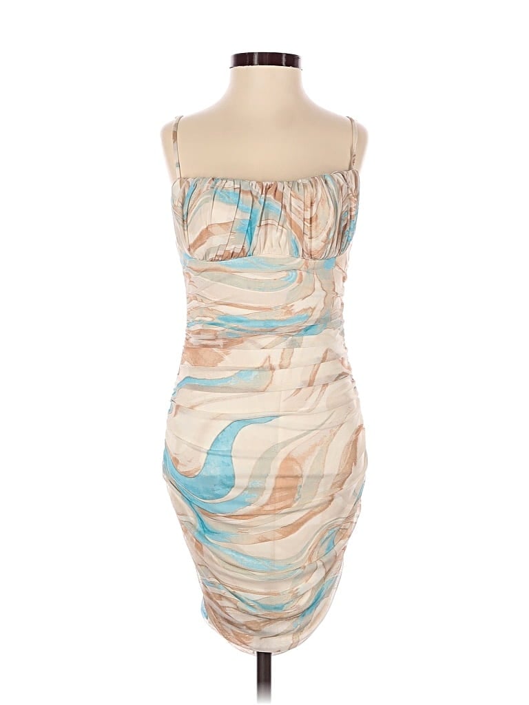 Pre-owned Privy Cocktail Dress In Tan