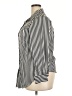 Unbranded Stripes Silver Long Sleeve Blouse Size XL (estimated) - photo 5
