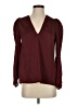 Express 100% Polyester Burgundy Long Sleeve Blouse Size S - photo 1