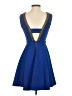 XOXO Solid Blue Cocktail Dress Size S - photo 2